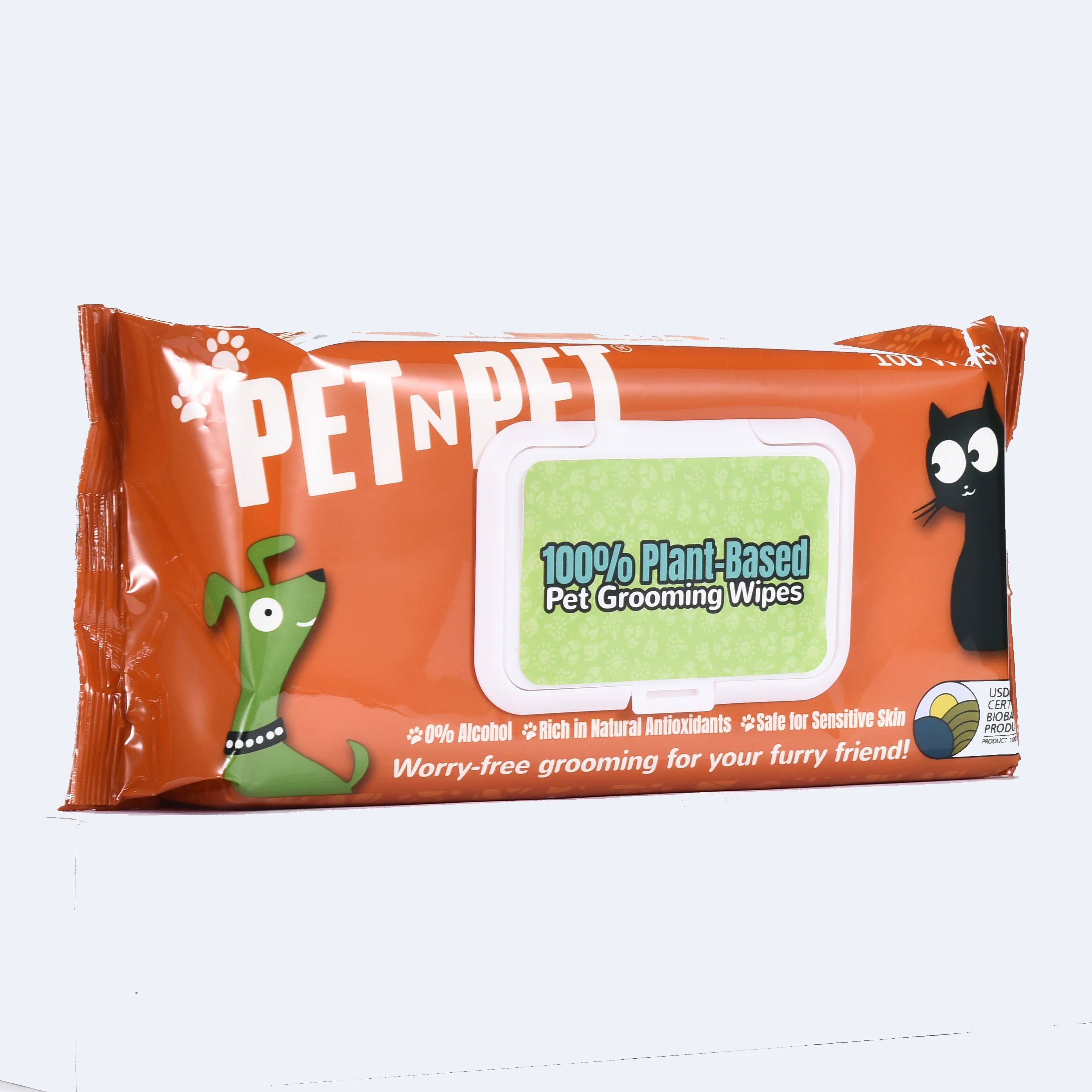 Wholesale Unscented Pet Supplies Disposable Pet Grooming Ultra Thick & Soft Alcohol Free Dogs And Cats Cleaning Pet Wet Wipes