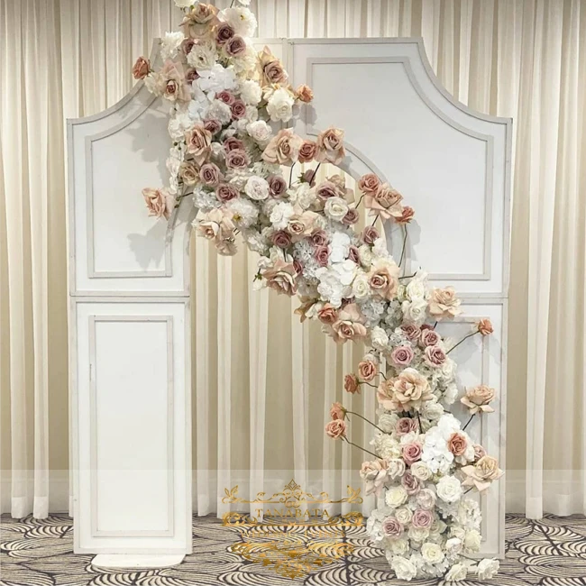 Outdoor furniture events used white pvc wedding arch backdrop