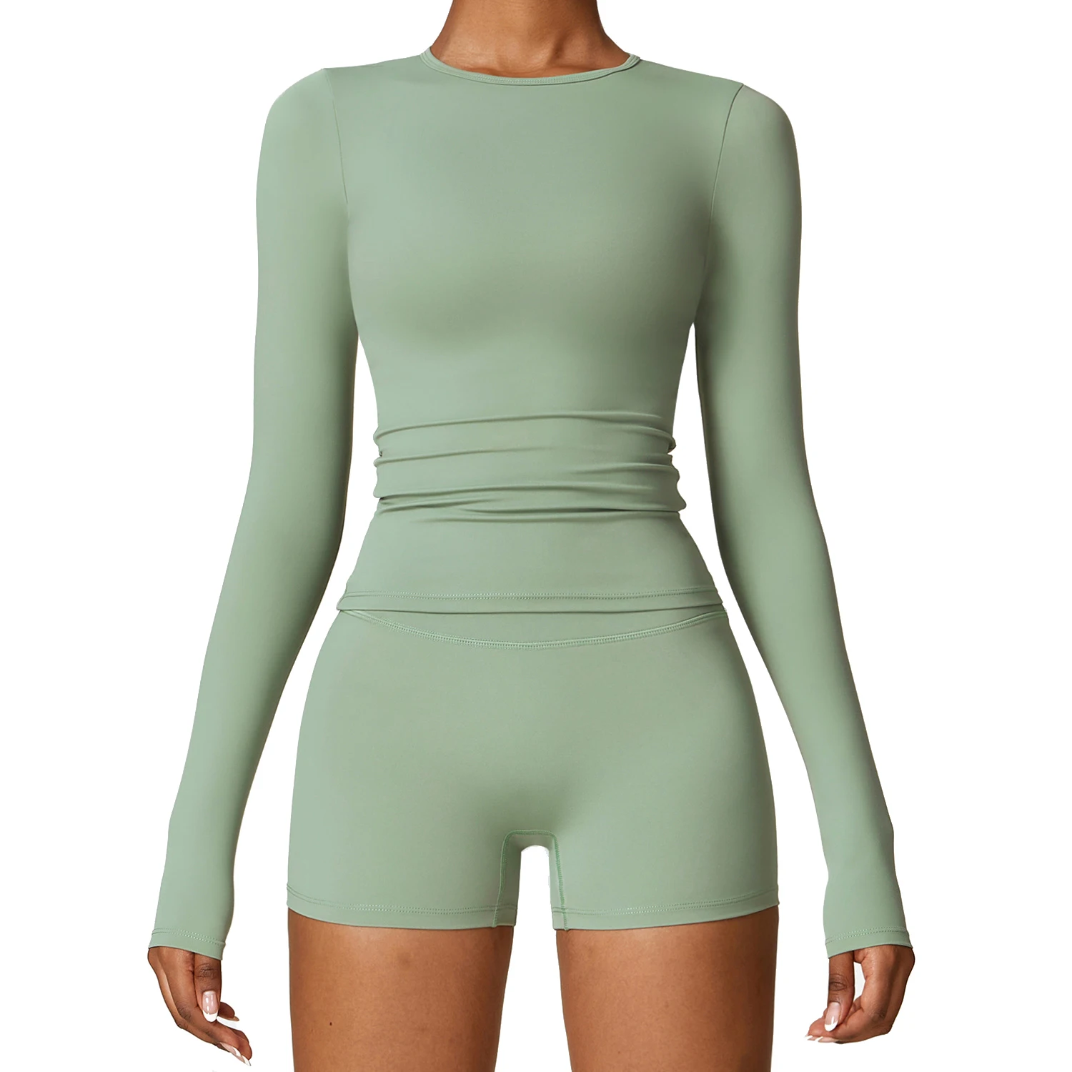 Buttery soft Outdoor Training Quick-drying Workout Clothes For Slimming Yoga Tops Sport Top Fitness Women Long Sleeve