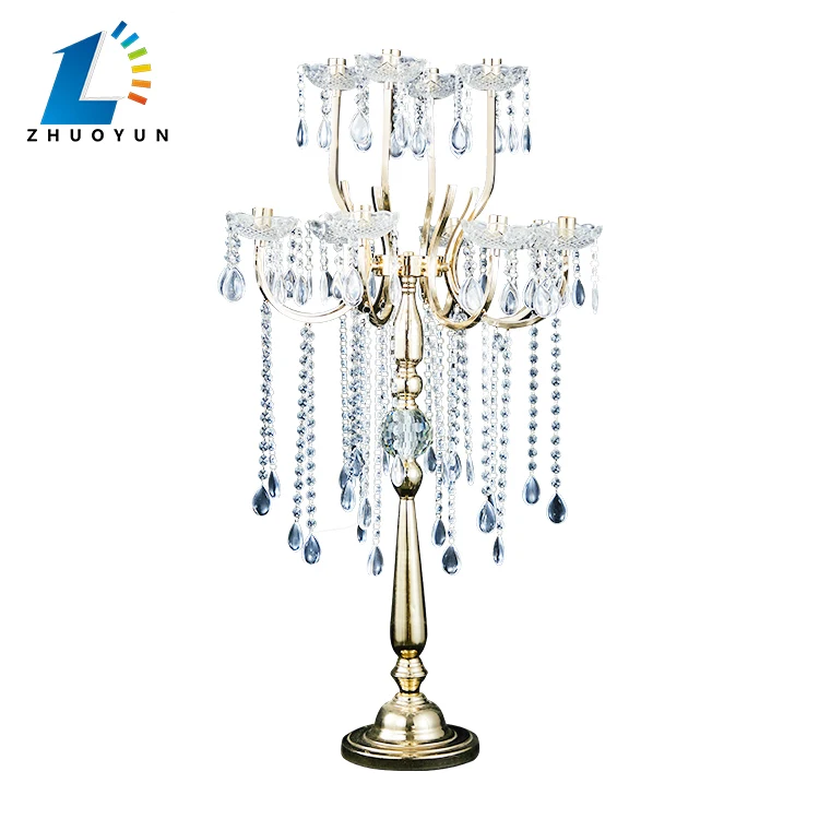 Zhuoyun Wholesale Price Party Wedding Decoration Table Centerpiece Iron Acrylic Flower Vase