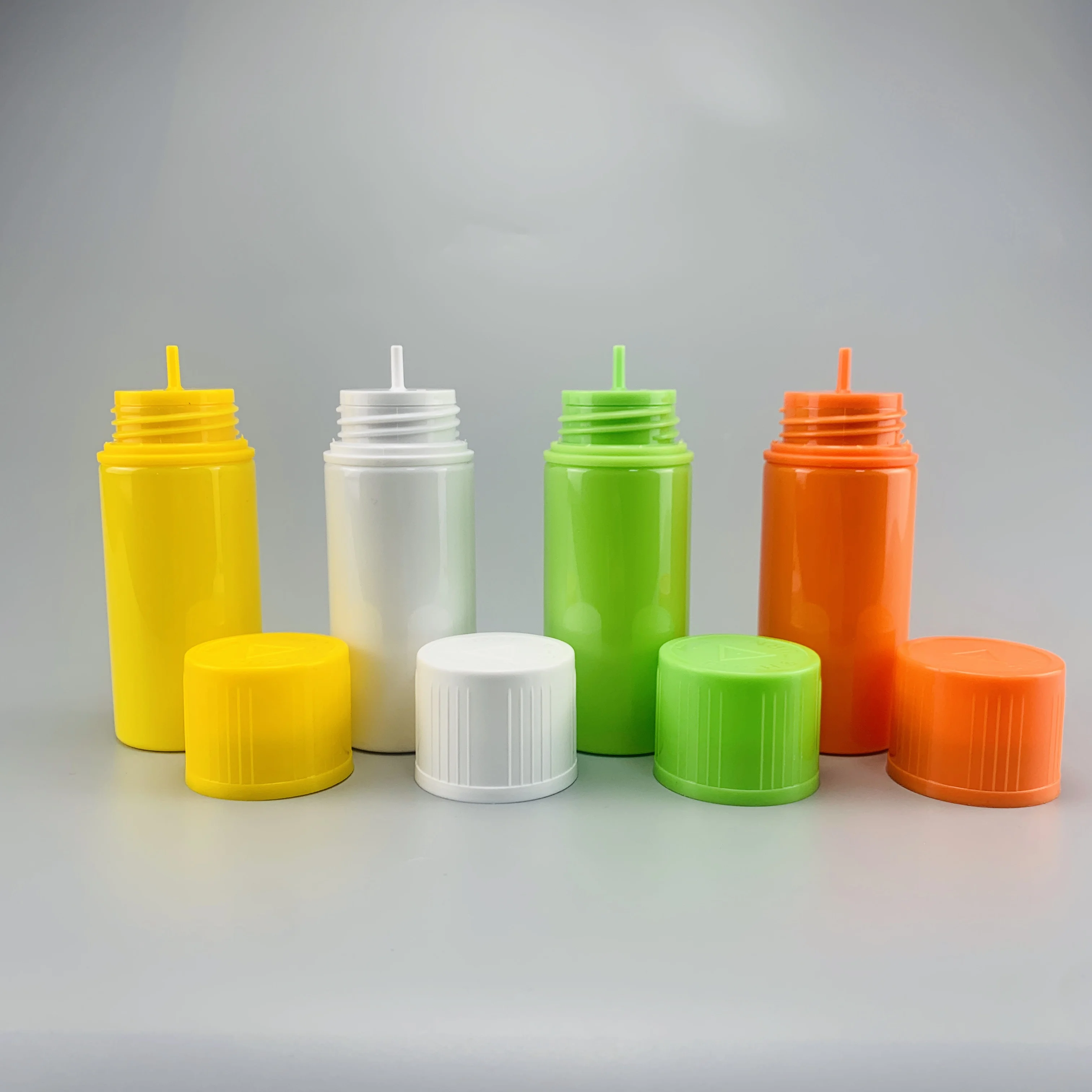 Empty 10ml 30ml 60ml 100ml plastic pet bottle v3 short fill colorful bottle for medicine