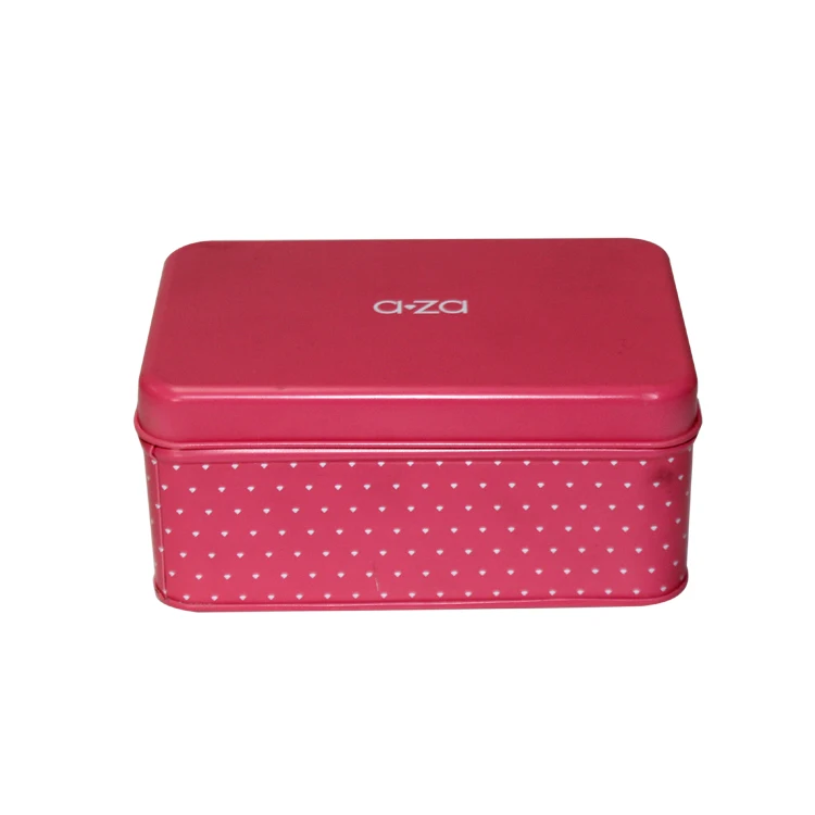 Customized Metal Rectangular Cosmetics Tin Box For Make-up Product