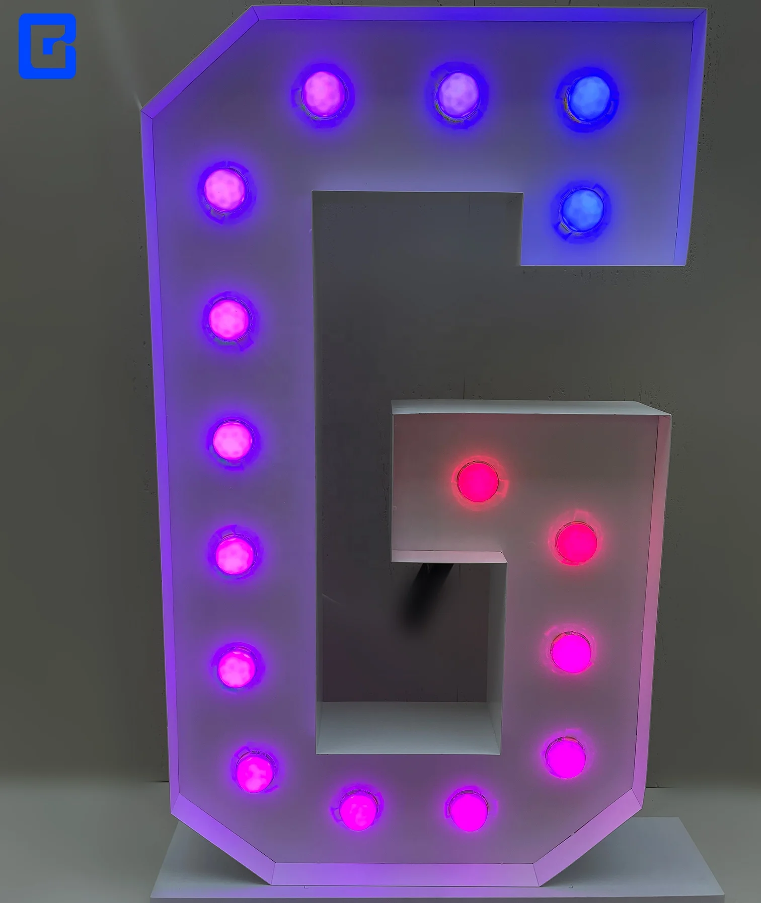 Dealers led letters store signage marquee numbers metal letters with light bulbs