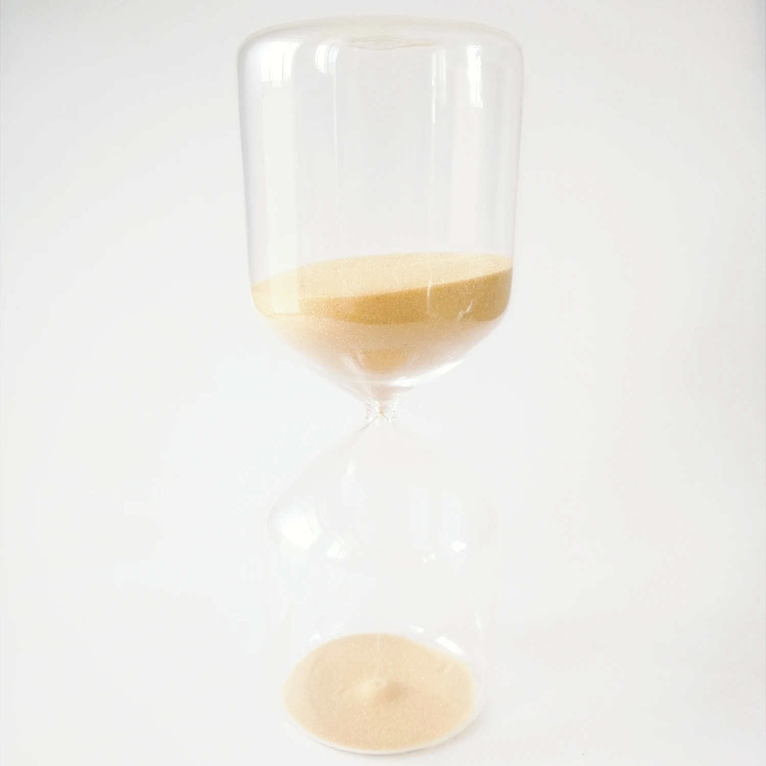 Sandtimer hourglass Cylindrical transparent yellow sand 30 minutes Whole Customized glass Hourglass