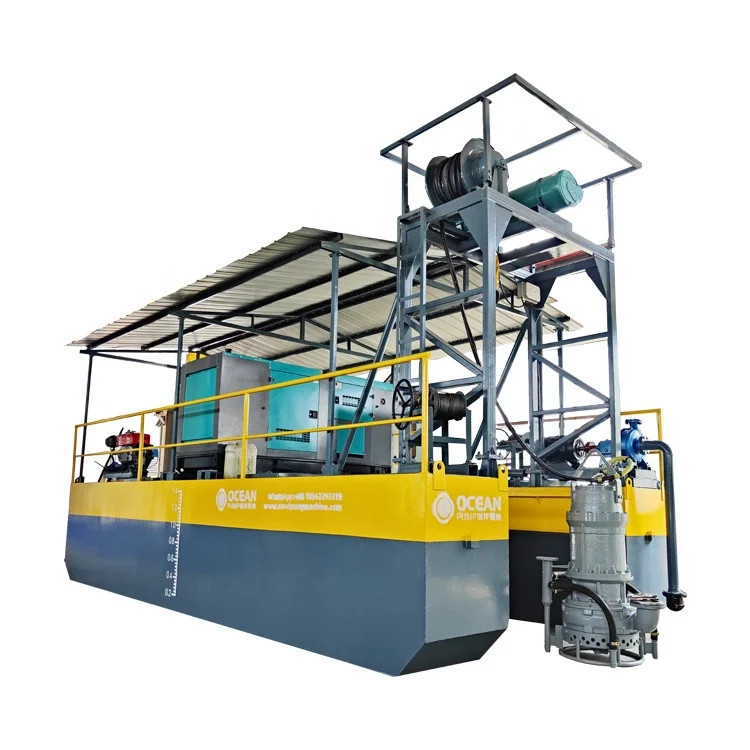 Manila Dredging Sand Pump Boat With Electricity Submersible Sand Pump Set Sale and Flat Hose Discharge
