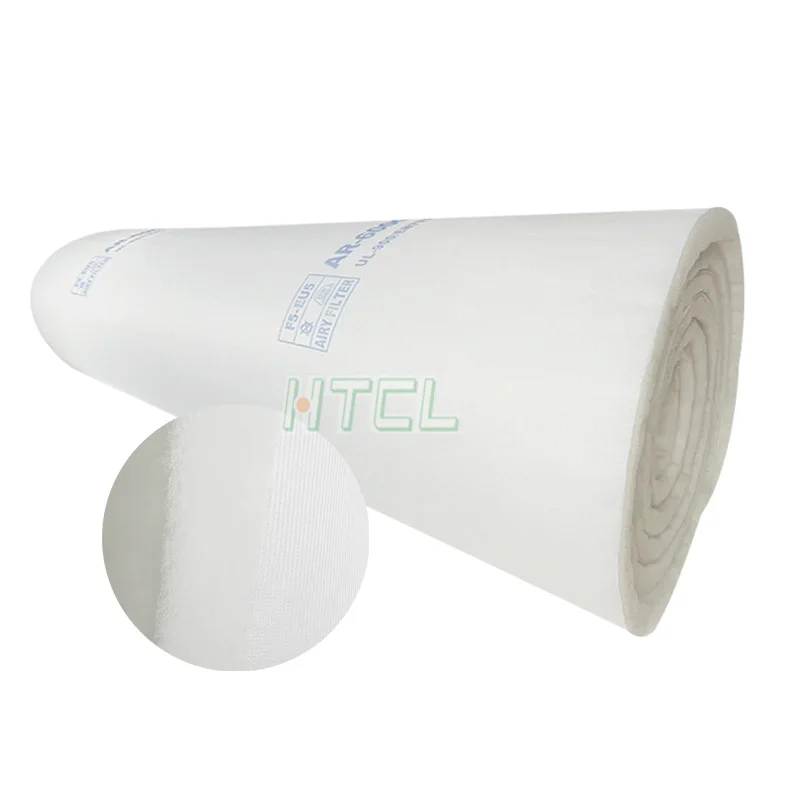 Factory Wholesale Spray Booth Roof ceiling Synthetic Fiber Cotton filter media roll Pre Air Filter