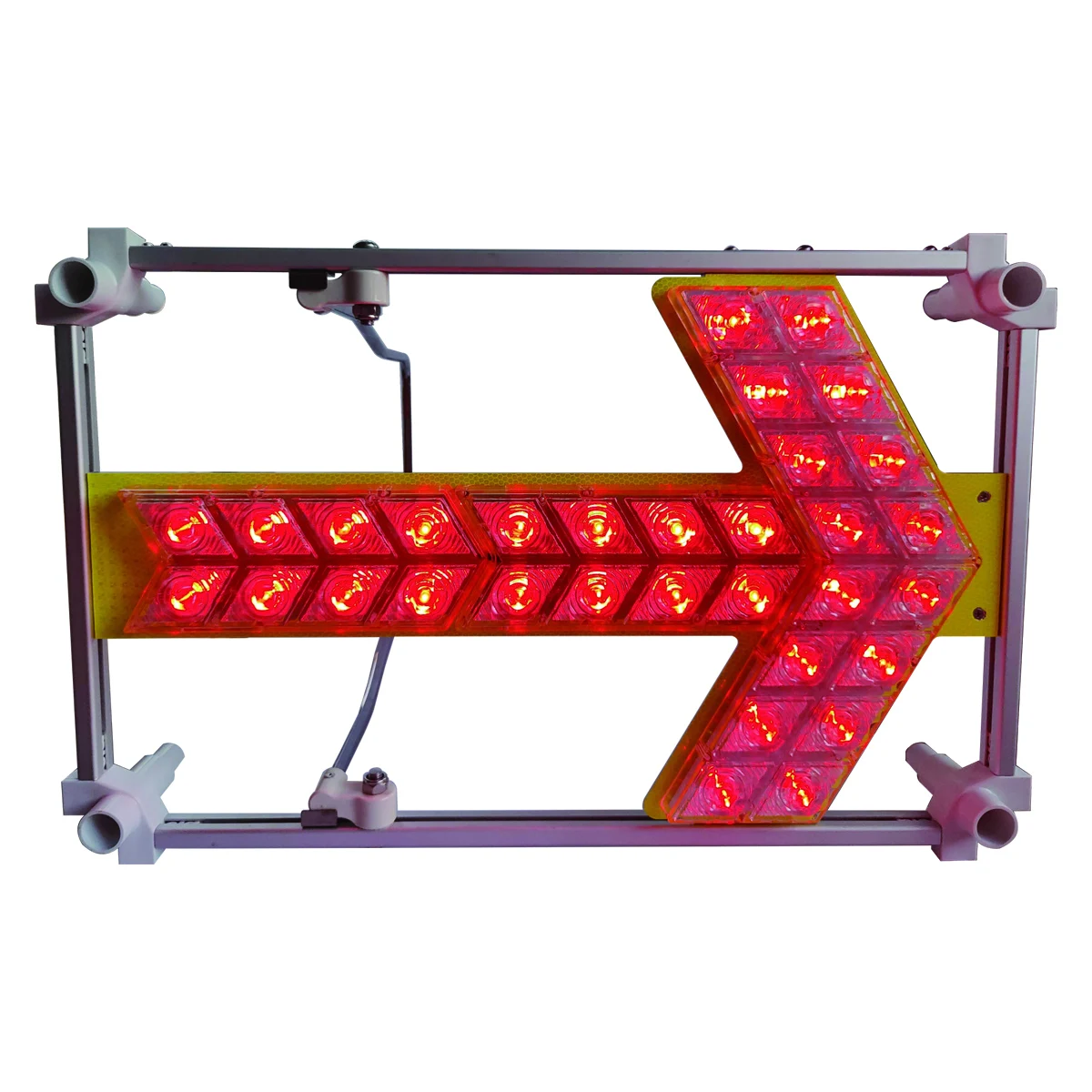 Aluminium Emergency LED Traffic Signs Triangle Traffic Arrow Lights Safety Warning Road Sign Board for Traffic Management