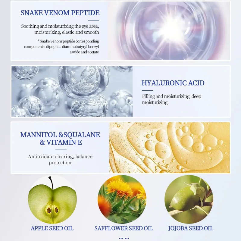 Snake Venom Peptide Face Patch 25ml*5 Tablets Per Box Smoothing And Nourishing Soft And Elastic Eye Mask