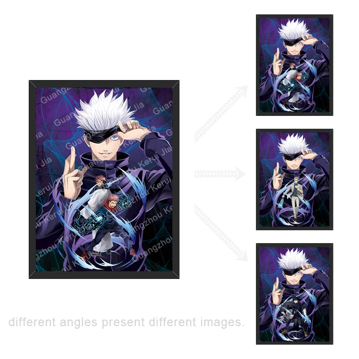 Wholesale Custom of 3d Manga Pictures for Wall Dragon Ball One Piece Wanted 3d Transition Flip Anime Poster Lenticular 3d Poster