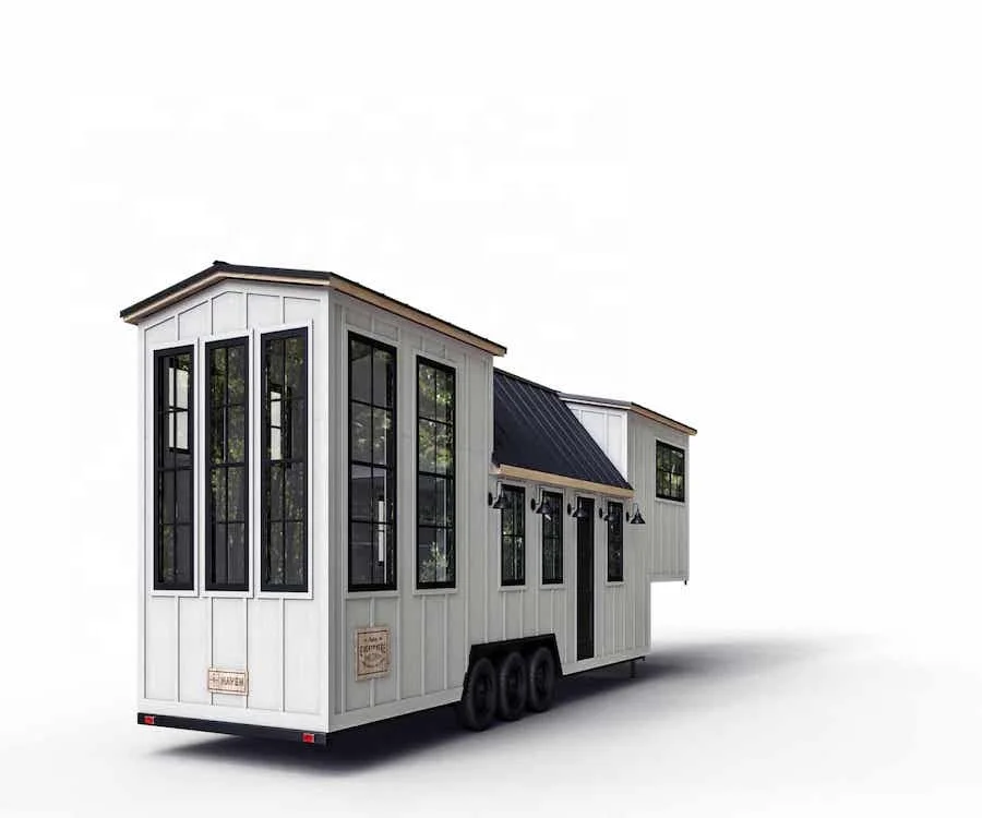 Modern Luxury Tiny Home Mobile Prefabricated Wooden House Portable Tiny Container House in Steel for Bedroom and Office Use