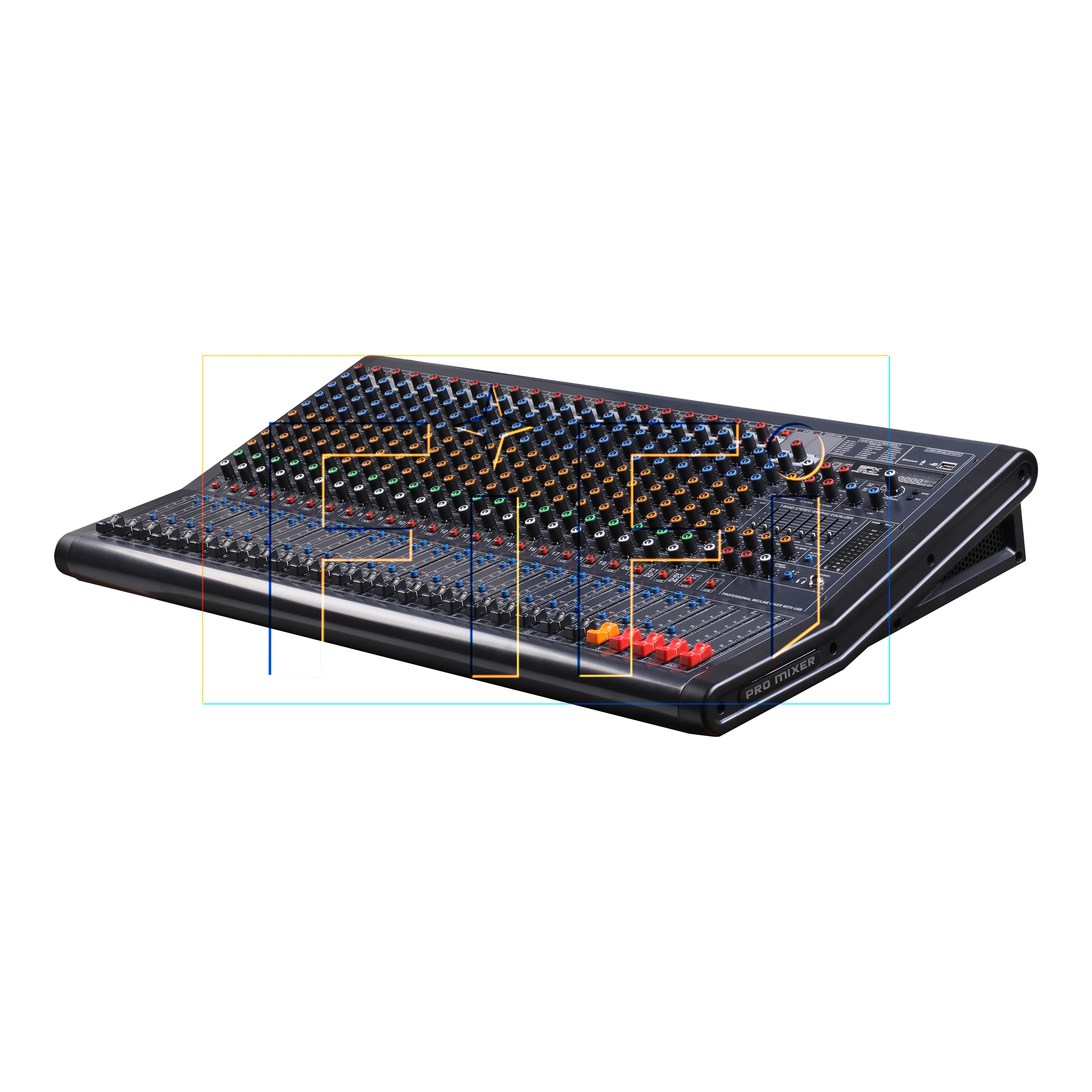 FIFI Professional DJ Music Broadcast System Digital 2 Stereo 20 Mono Mixing Console Mixer