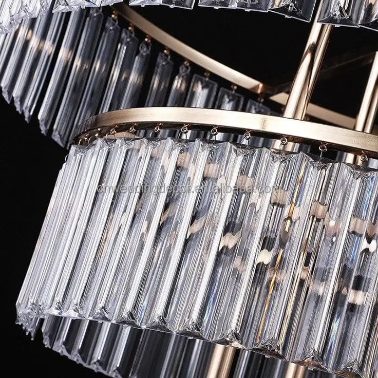 Smooth E-115 durable Wedding crystal Bead Table Flowers stand Geometric Flower Stand Column Vase