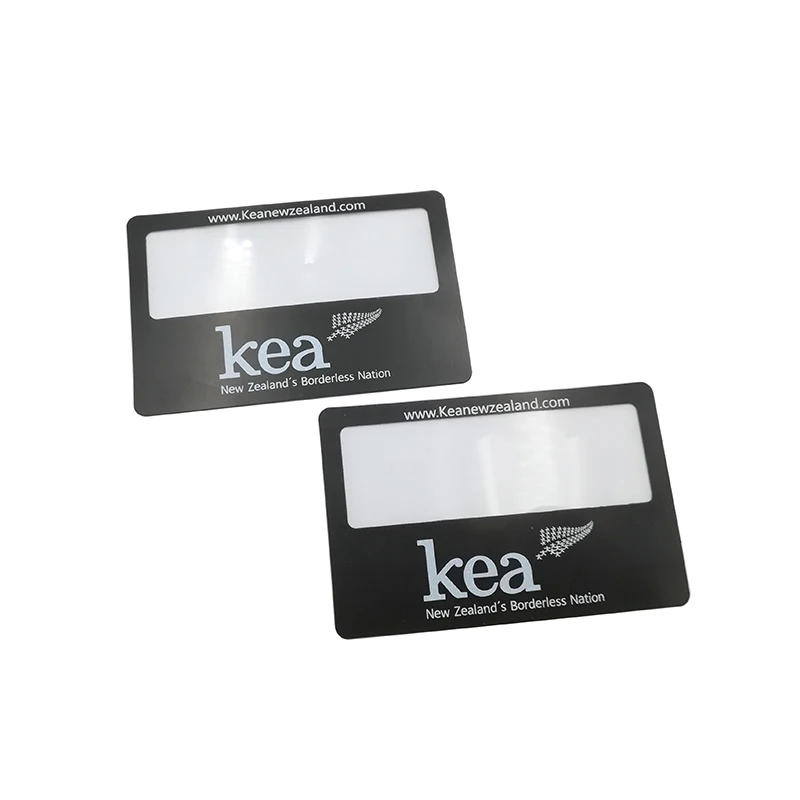 ruler reading magnifier credit card
