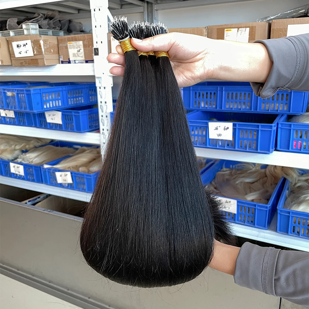 Wholesale Hot Selling Top Grade 12A remy Human Cuticle Aligned Hair Nano Ring Human Hair Extensions