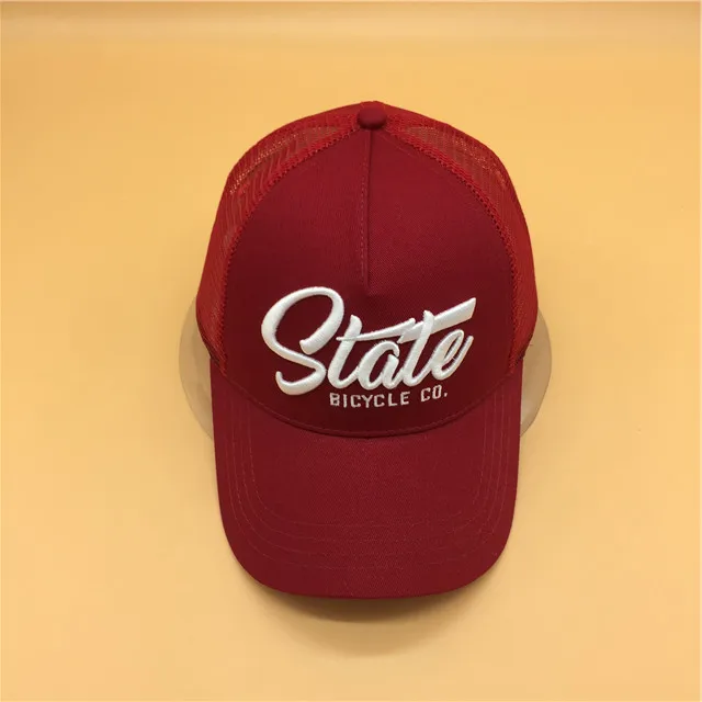 Red color 3 d logo wholesale professional custom made adjustable closure baseball cap