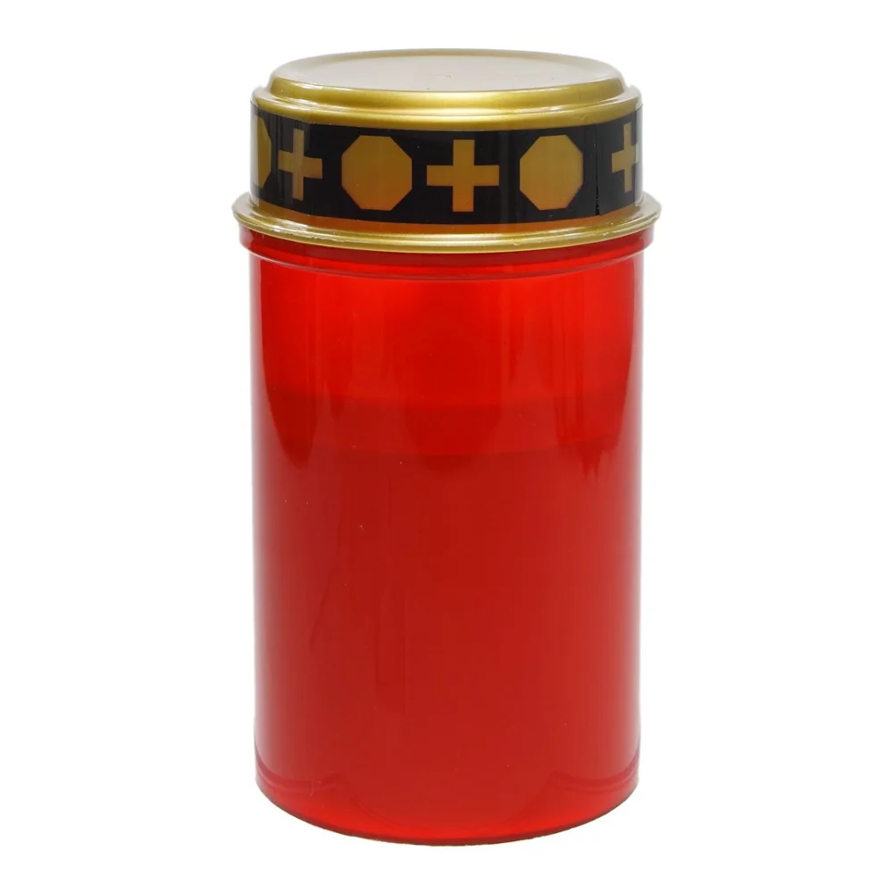 
IP44 waterproof LED grave candle light outdoor flickering LED memorial red eternal grave candle light 