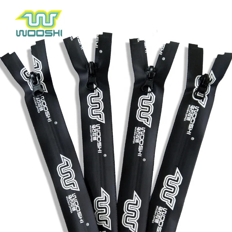 Custom Logo No.7 Waterproof Zip 7# Printed Zipper Invisible Waterproof Zipper For Sports Wear