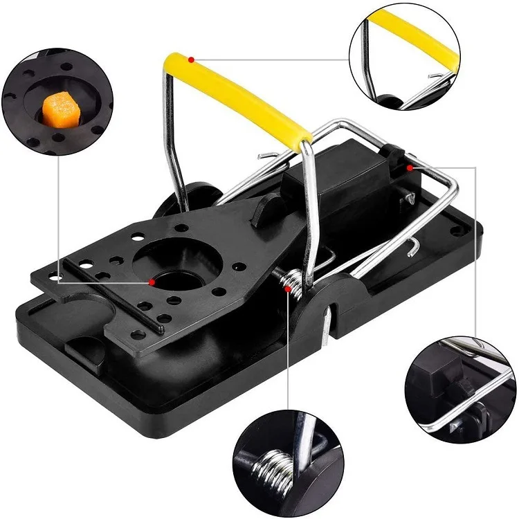 JTX106 Reusable Rat Catching Mice Mouse Traps Bait Snap Spring Rodent Catcher Pest Control Mouse Pest Killer Mouse Snap Traps