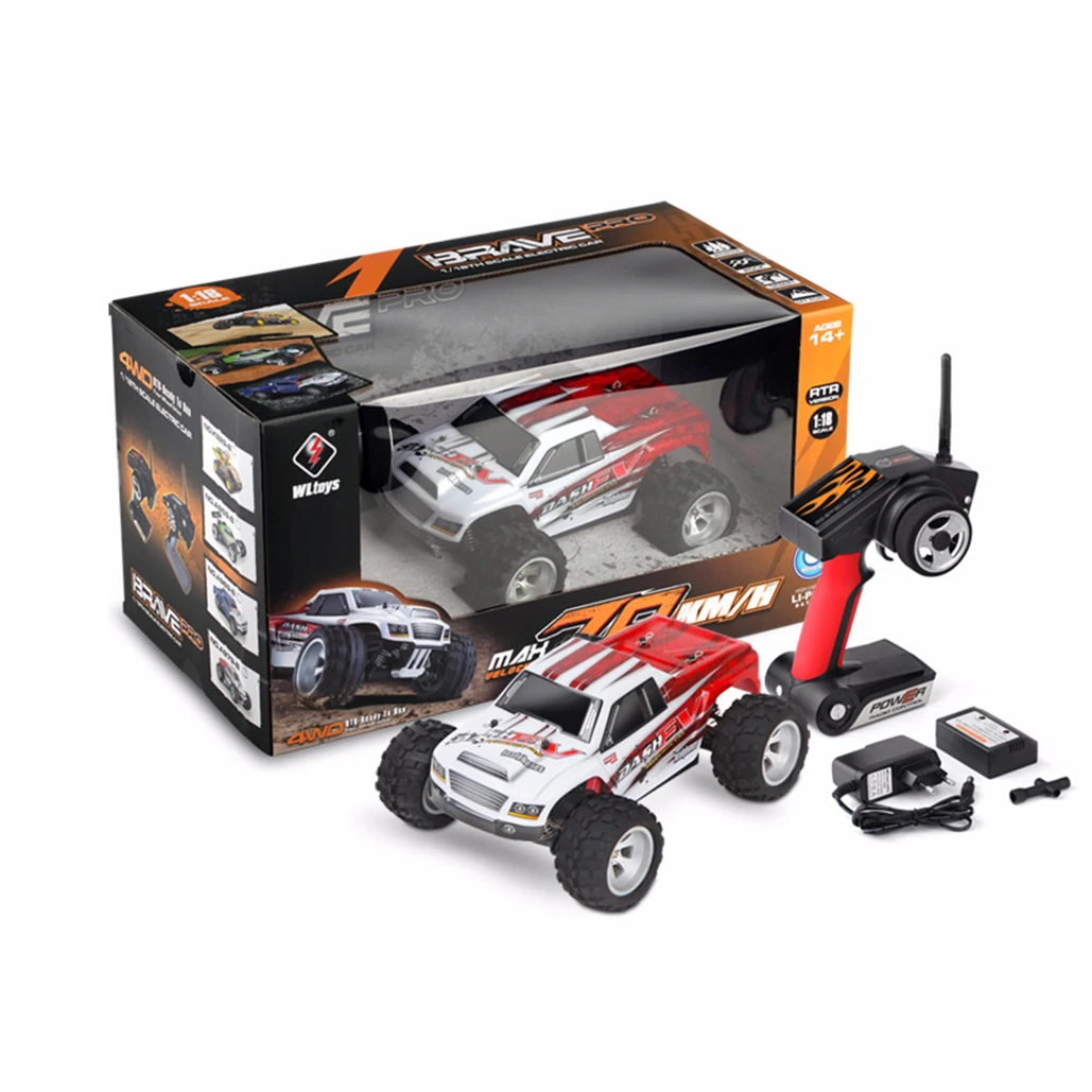 WLtoys A979-B в натуральную величину 1/18 RC электрическая машина 70 км 2 4 ГГц радио Высокоскоростной 4WD высокая скорость пульт дистанционного управления грузовик на гусеничном ходу игрушки