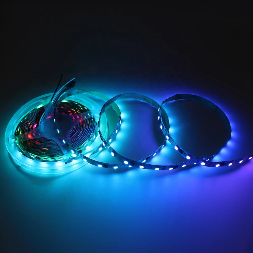 Индивидуальная лампа, Адресуемая лента WS2815 WS2812b Rgbic, лента, светильник RGB, светодиодная умная лента