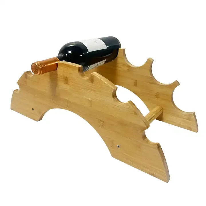 custom rainbow shape christmas wine table decoration stand kitchen wine bottle stand