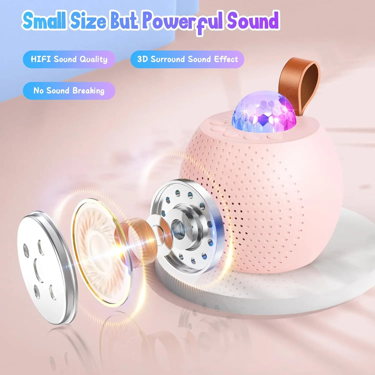 Home KTV  Portable Voice Changing Karaoke Machine RGB Light Portable Mini Bluetooth Karaoke Speaker