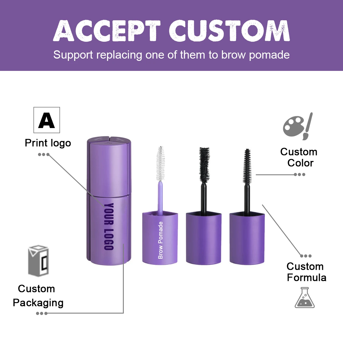 3 In1 Magnet Longlasting Eyelash Cosmetic Vegan Clear Mascara Primer Private Label Organic Volumizing Lengthening Mascara