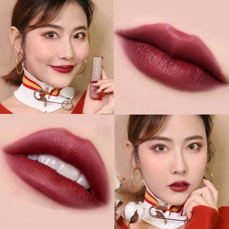 
Vitamins C and E Seed Oil Hydrate Shea Butter Private Label Organic Matte Lipstick 