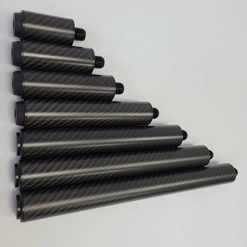 Xmlivet New Customized Pool Cue Extender for Fury/mezz/predator/longoni cues Carbon Matte Cue Extension Billiard Accessories