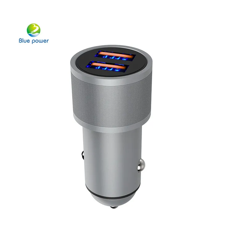 
Guangzhou Manufacture Metal usb car charger 12 24v 2usb qc3.0 car charger 