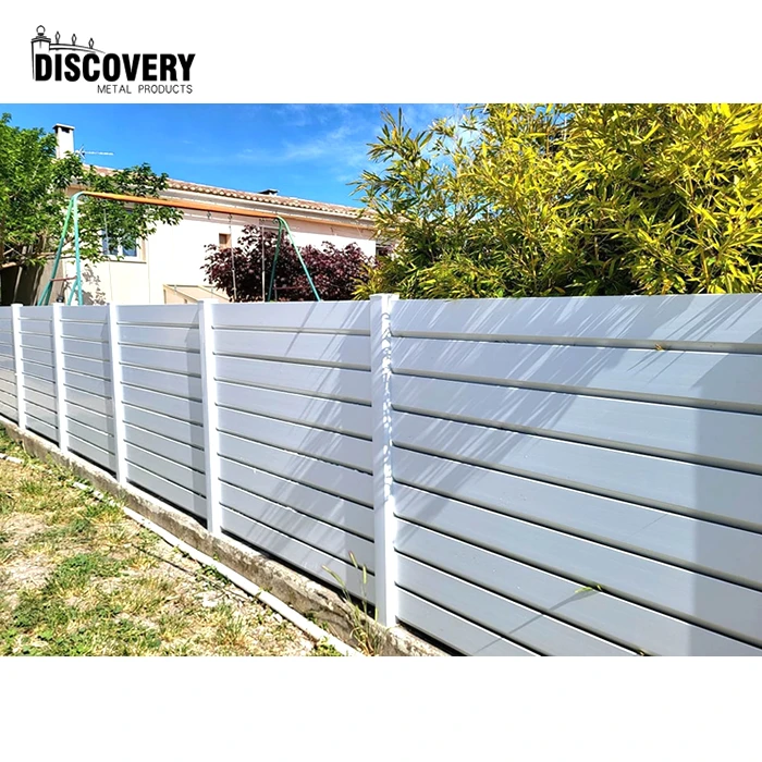 Factory Prices Garden Aluminum Balcony Privacy Fence Profile Louver Frame Bar Horizontal Slat Fencing