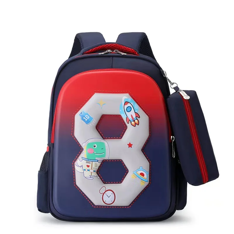 New cartoon student backpack ALL PASS 3D student schoolbag primary  backpack spine protection digital fashion school backpack