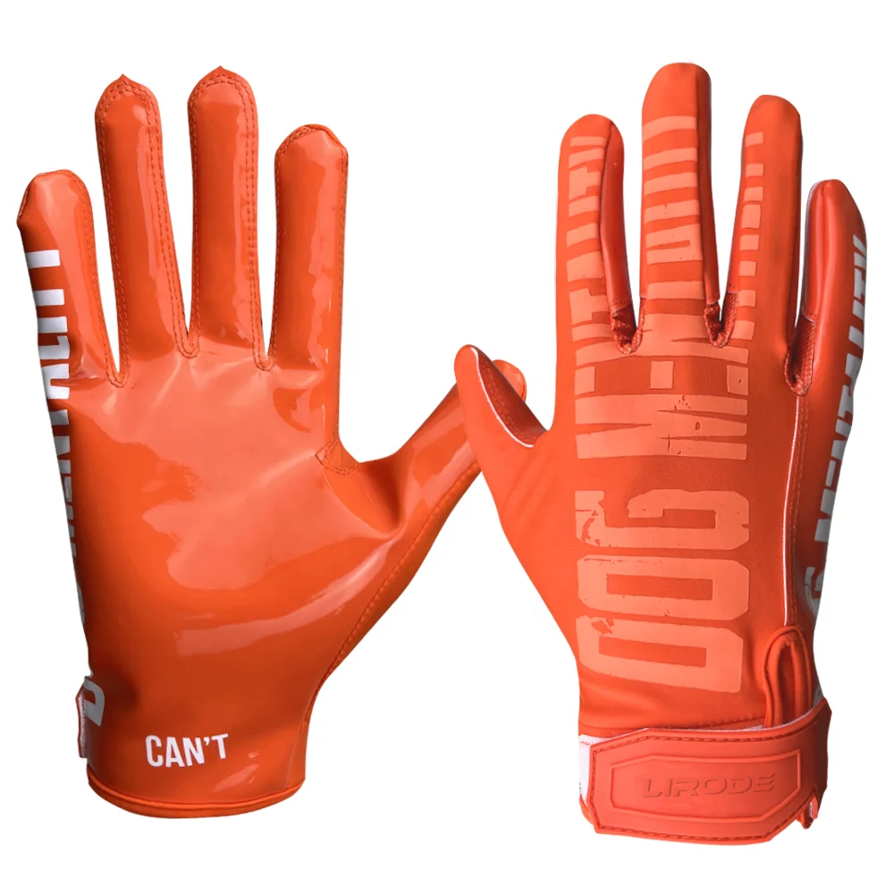Best High Grip Cool American Football Catching Gloves Cheap Men Adult Football Receiver Gloves for Adult Kids
