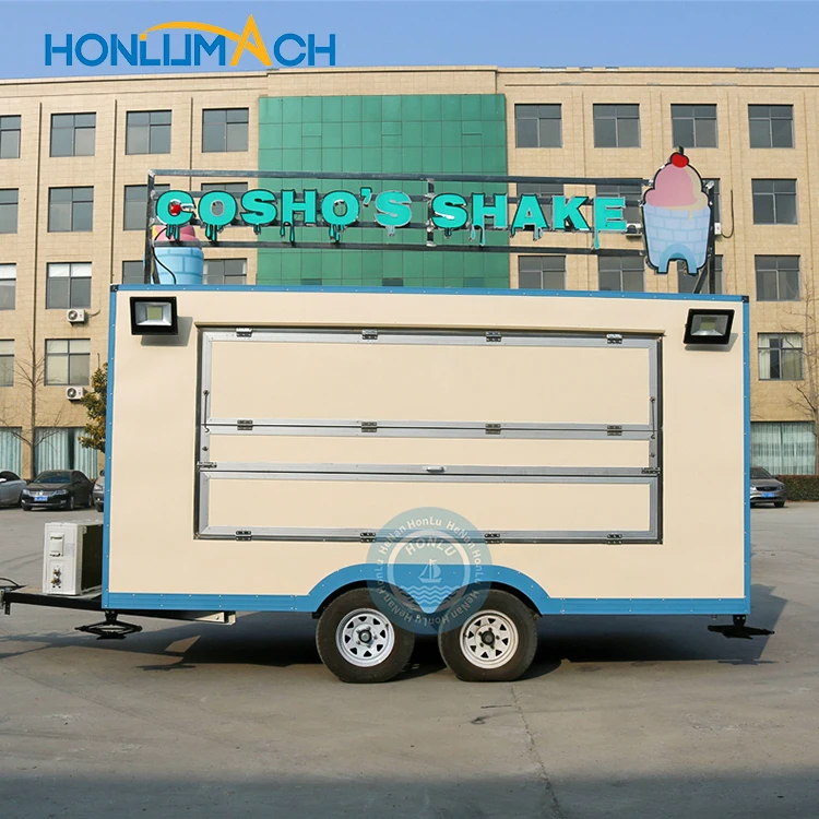 Commercial Ice Cream Truck Trailer Fully Equipped Small Ice Cream Vending Carts For Sale