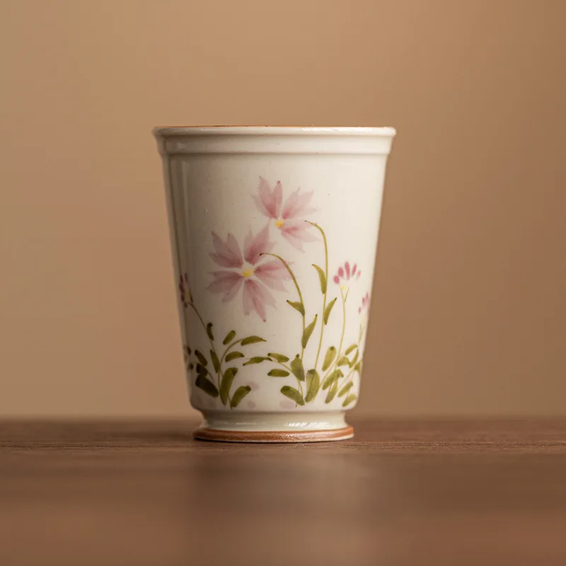 Hand-painte Daisy Smelling Cup ceramic Tea Cup