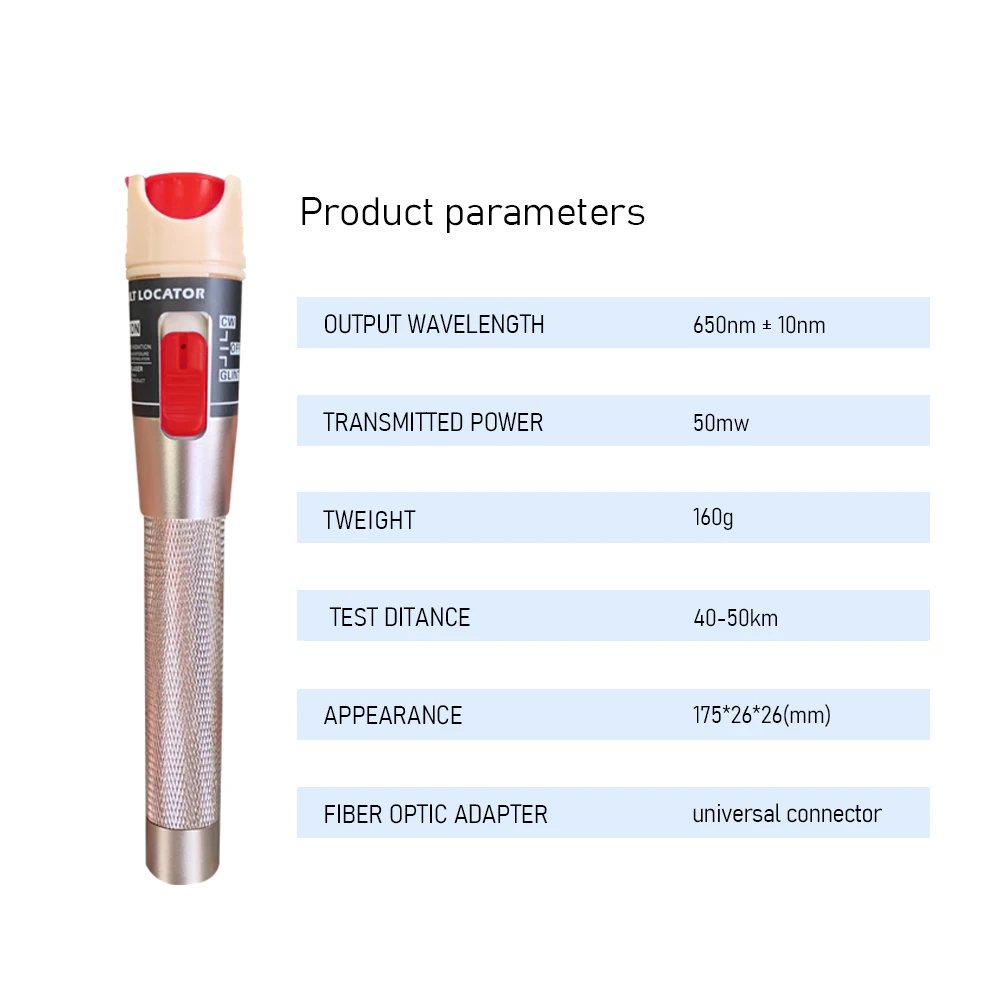 Visual Fault Locator Fiber SC FC ST Visual Fault Locator vfl 10mw 20mw 30mw 50mw 650nm optic fiber light source pen