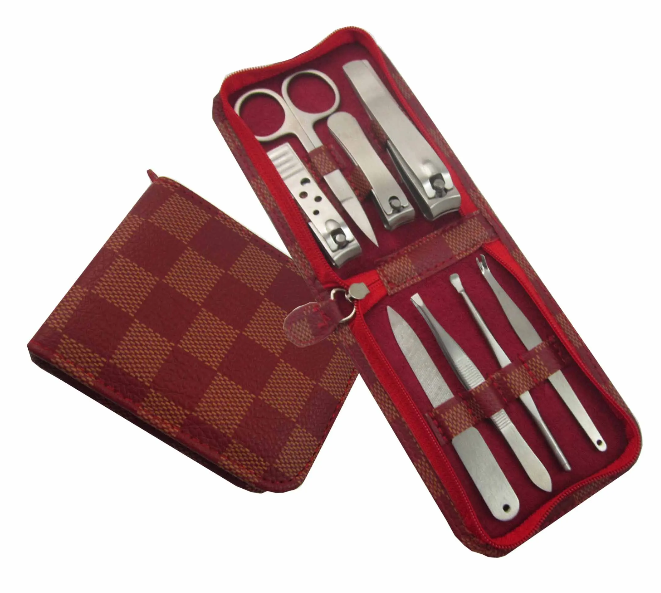 Popular Red Color Pouch Stainless Steel Avon Manicure Set