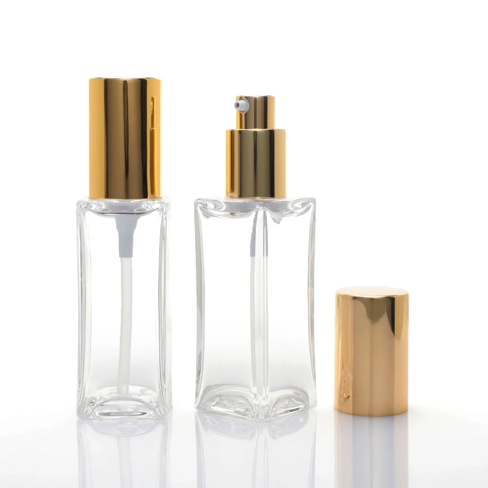 Wholesale Luxury Cosmetic Packaging Supplier Transparent Square Custom Pump Spray Empty 10 Ml Perfume Plastic Bottle