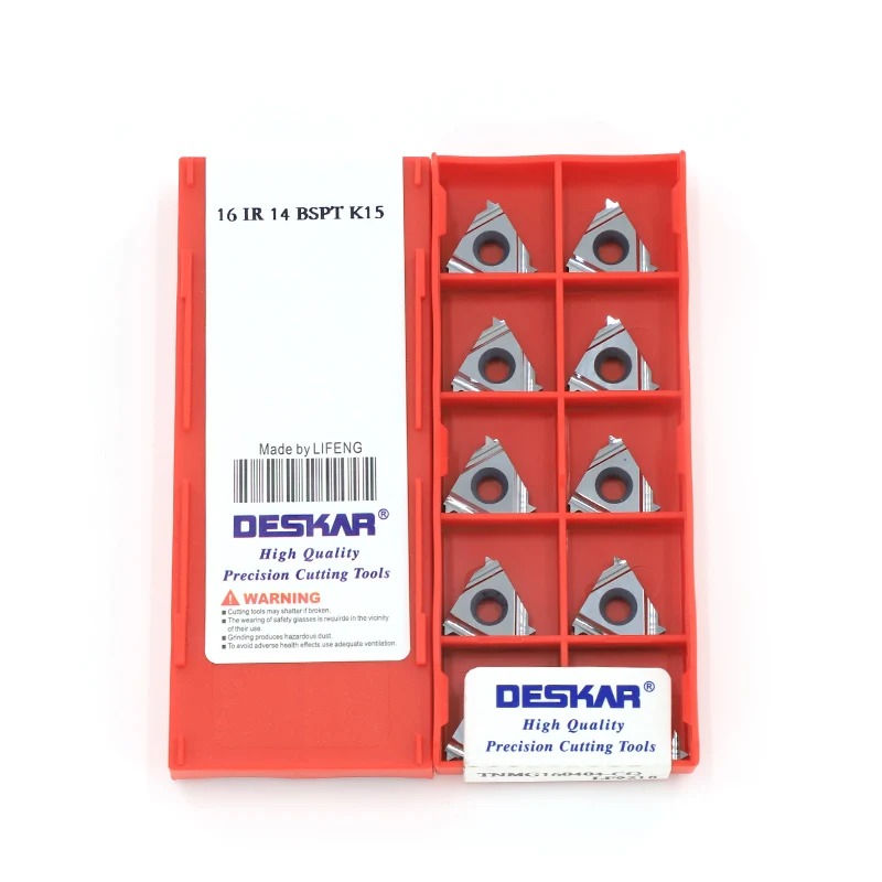 DESKAR 16 IR 14 BSPT K15 CNC Lathe Threading Inserts Thread Turning Tools Cutter Tools Machine Metal