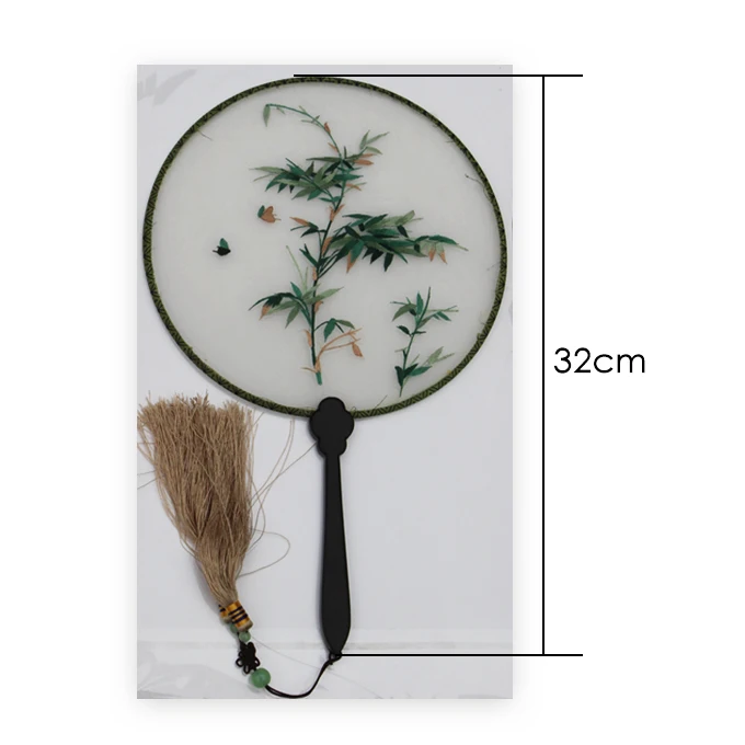 Shu Embroidery Double-sided embroidery fan-Bamboo Chinese Intangible Cultural Heritage