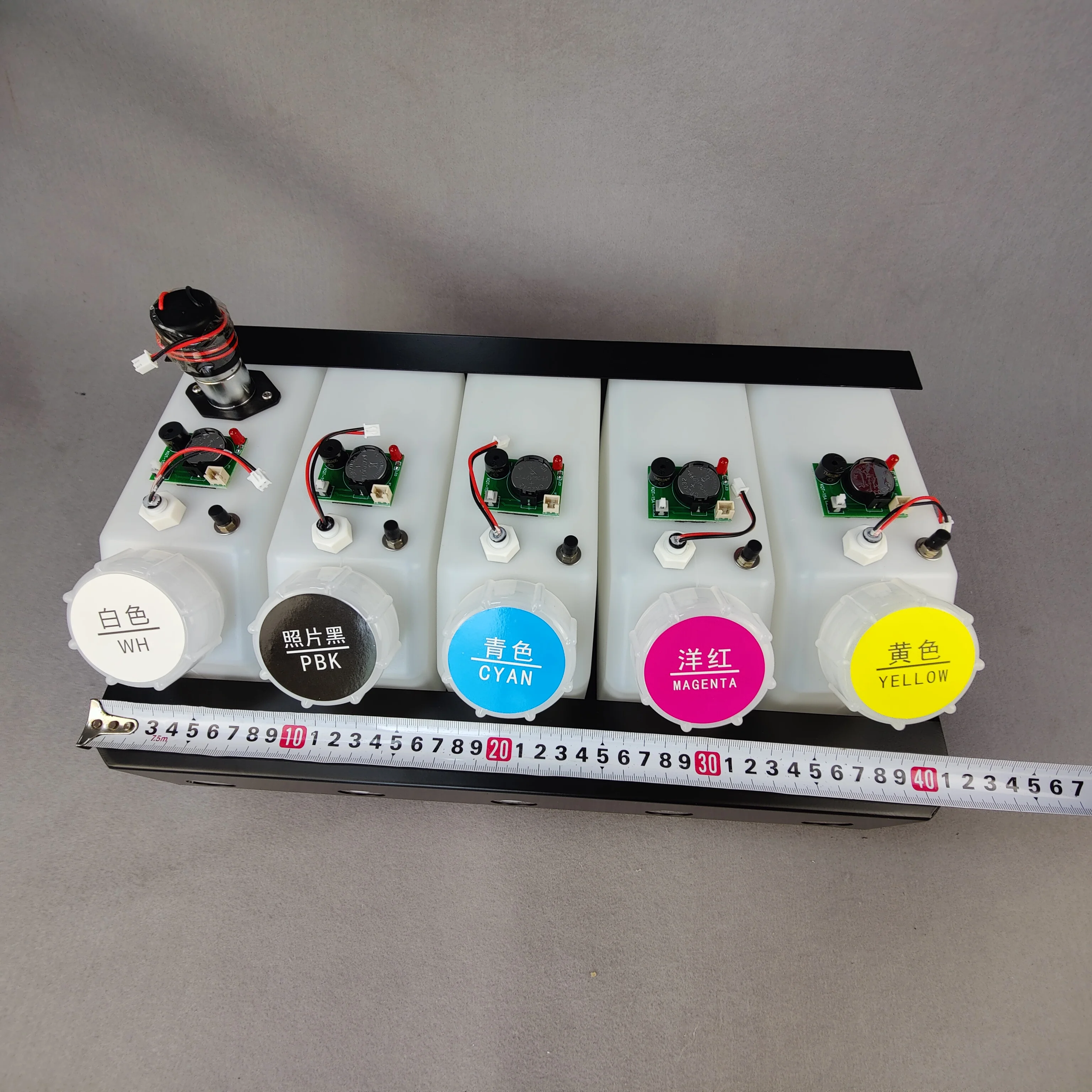 Letop 1.5L CMYKW 5 Colors Ink Cartridge Ciss Ink cartridge System with Stirring Motor