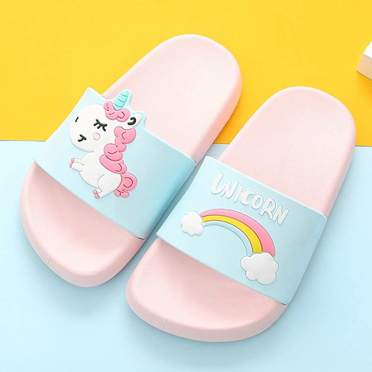 FREE SAMPLE Little Kids Unicorn Slippers Slides Sandals Non-Slip Summer Slippers Lightweight Beach Pool Water Shoes