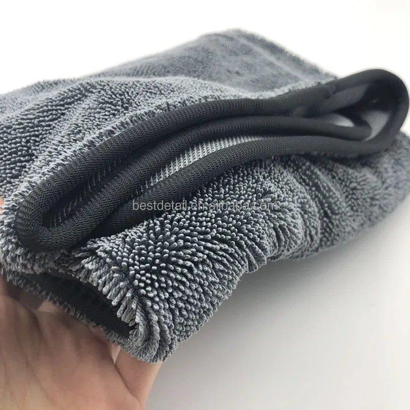700GSM 90x60cm China Wholesale Auto Detailing Car Wash Premium Large Single Side Twist Microfiber Twisted Loop Car Drying Towel