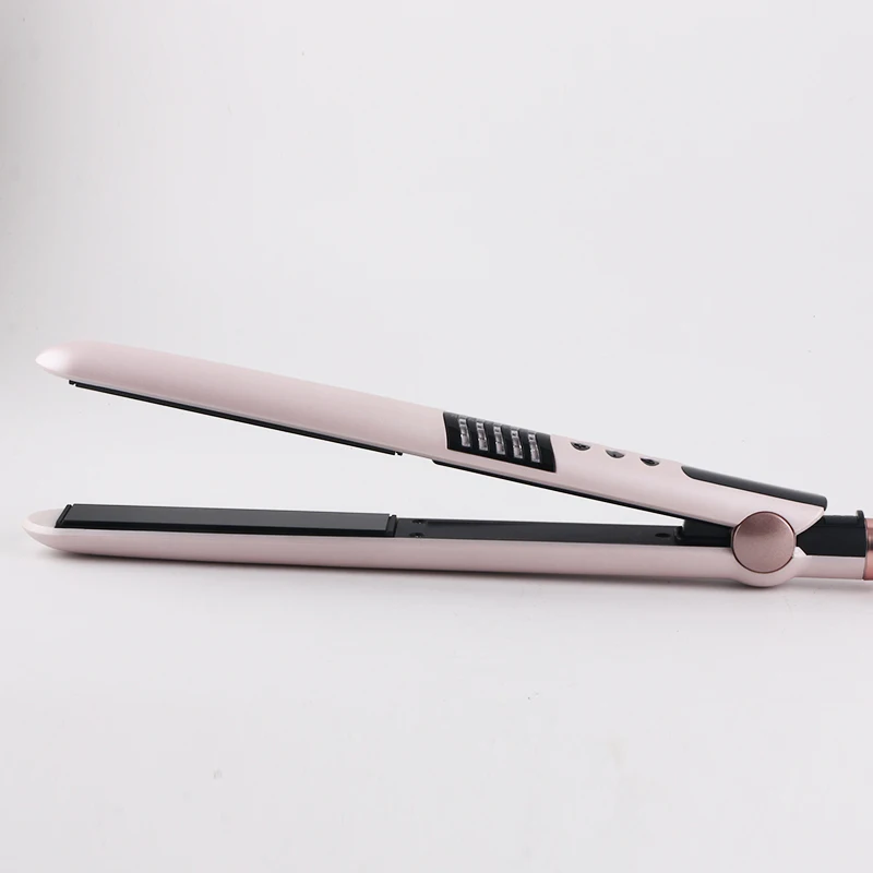 Custom professional Fast Heating Slim nanoTitanium Plate Type Private label Flat Iron Hair Straightener