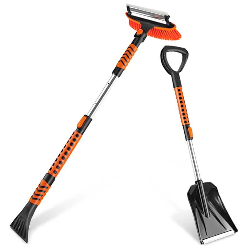 Detachable Ice Scraper Snow Brush Window Ice Scraper with Ergonomic Foam Grip for Car SUV Truck