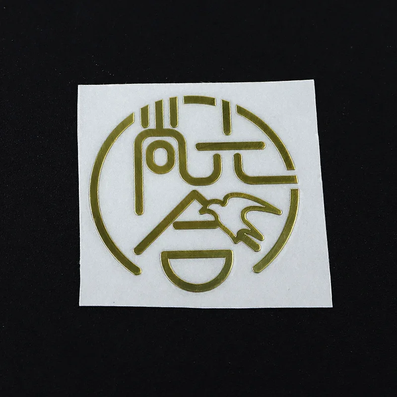 Transparent Vinyl  Die Cut Static Cling Window 3d Label Metal Women Nail Package Sticker Seals