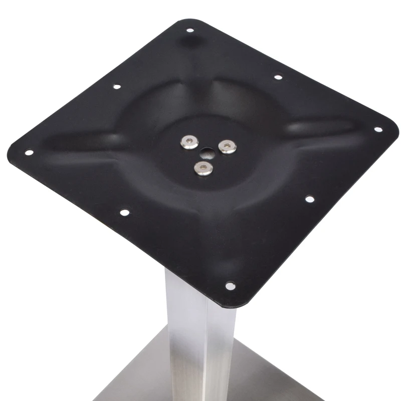 Jj-B025F-1 China Professional Adjustable Height Folding Square Dining Metal Stainless Steel Table Base