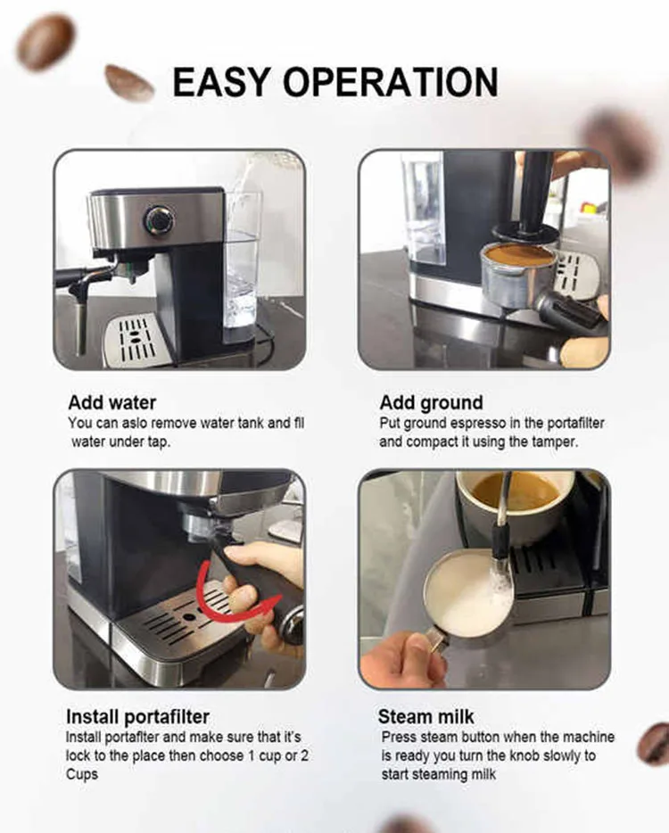 Ningbo italian home coffee machine touch screen automatic smart coffee office coffee machine
