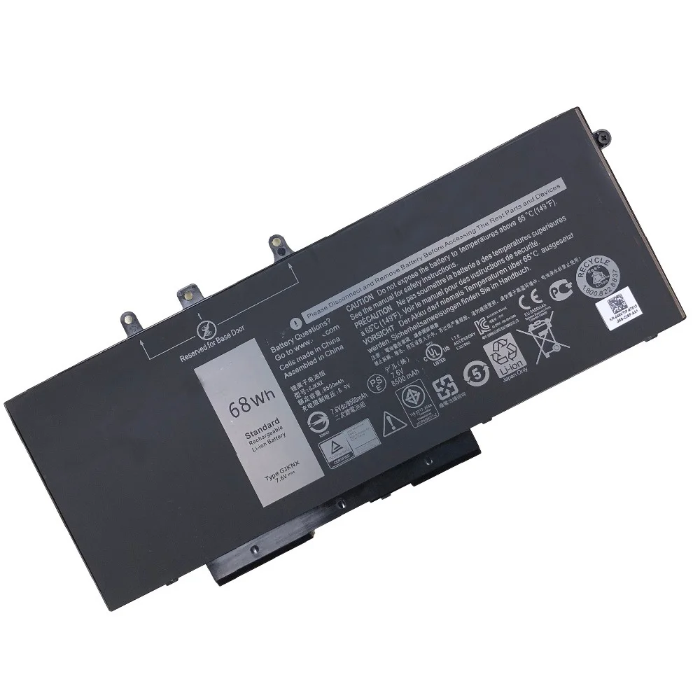 
7.6V 68WH GJKNX New GJKNX Laptop Battery for Dell Latitude 15 3520 E5480 5480 5580 3520 GJKNX GD1JP 