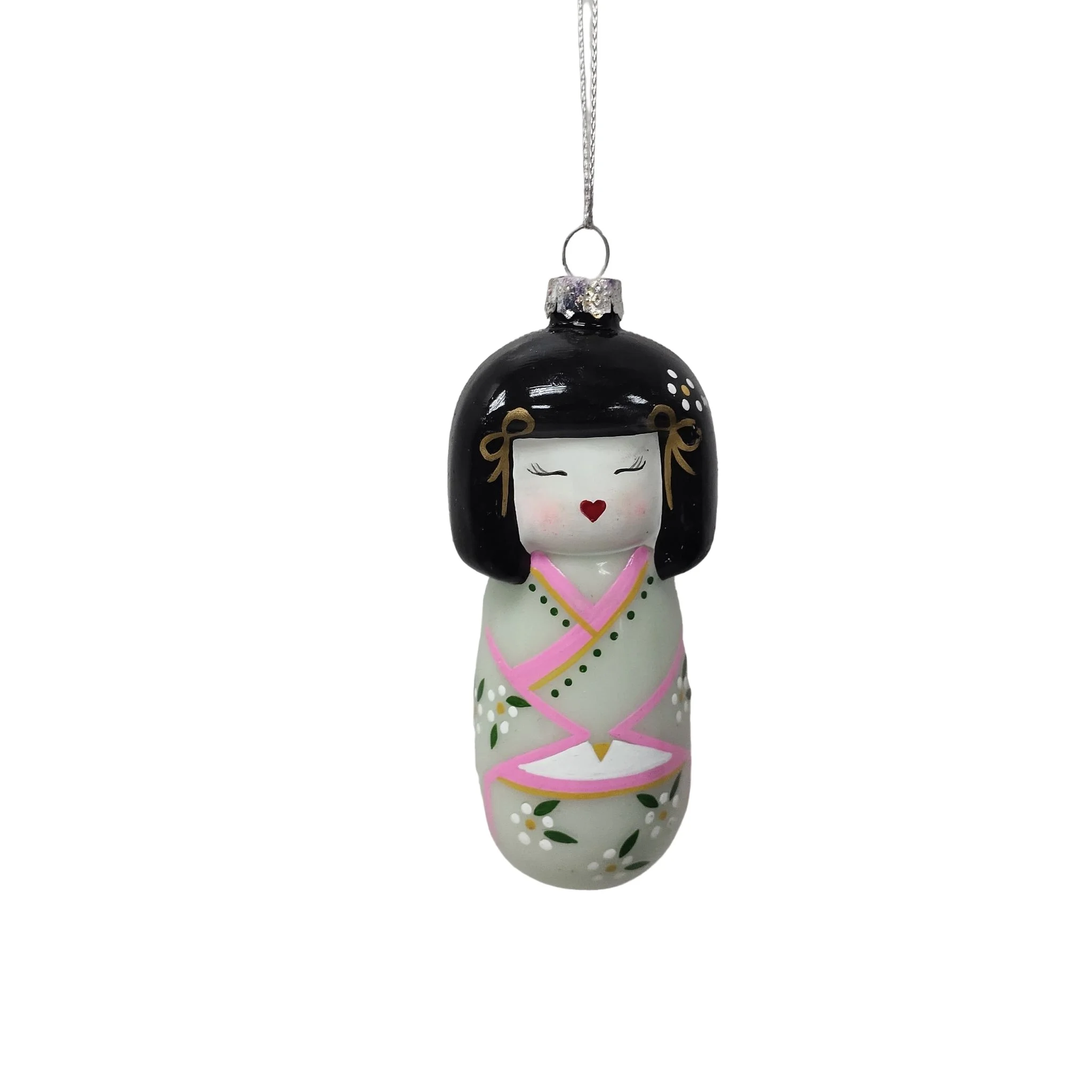 Factory wholesale custom christmas tree ornament japanese sumo wrestler pendant Japanese Kimono Doll Christmas Ornament